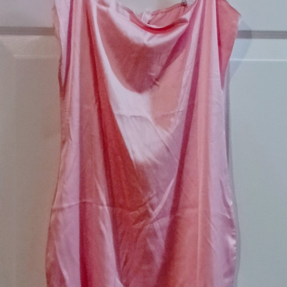 CBR Pink Satin Mini Dress